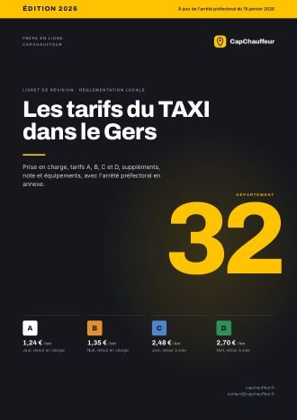 Livret « Les tarifs du TAXI dans le Gers », département 32