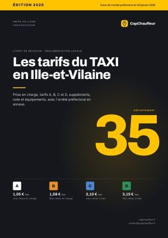 Livret « Les tarifs du TAXI en Ille-et-Vilaine », département 35