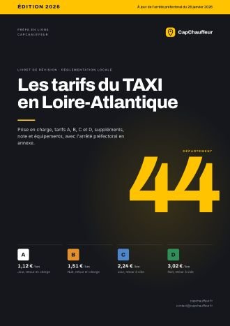 Livret « Les tarifs du TAXI en Loire-Atlantique », département 44