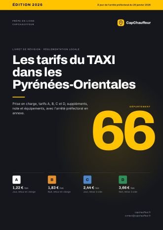 Livret « Les tarifs du TAXI dans les Pyrénées-Orientales », département 66