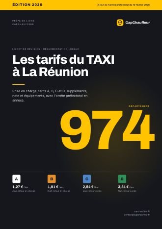 Livret « Les tarifs du TAXI à La Réunion », département 974