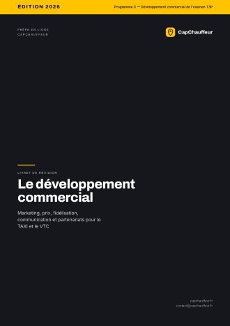 Livret de révision, Le développement commercial, pour l'examen VTC et TAXI (33 pages)