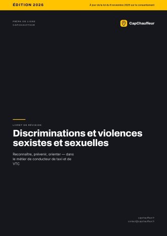 Livret de révision, Discriminations et violences sexistes et sexuelles, pour l'examen VTC et TAXI (27 pages)