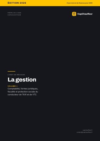 Livret de révision, La gestion, pour l'examen VTC et TAXI (38 pages)